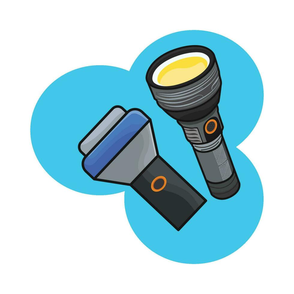 illustration of flashlight vector