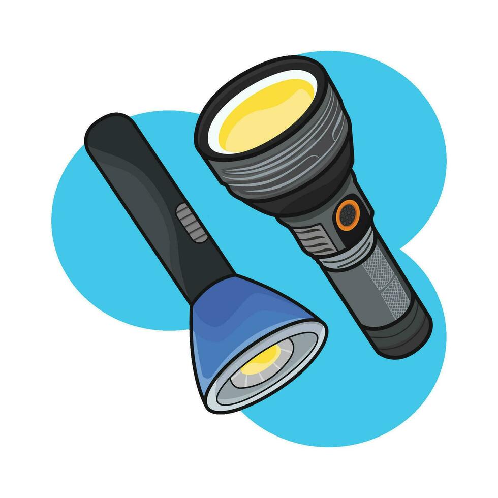 illustration of flashlight vector