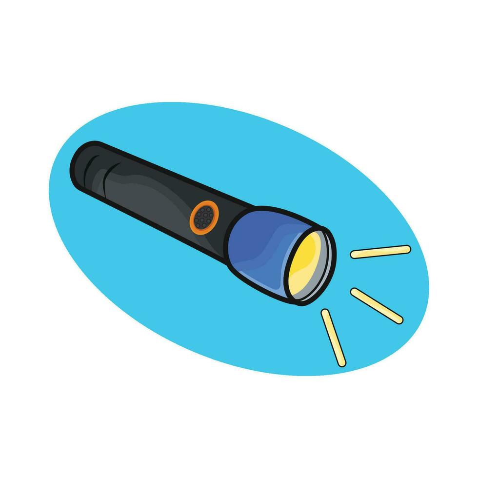 illustration of flashlight vector