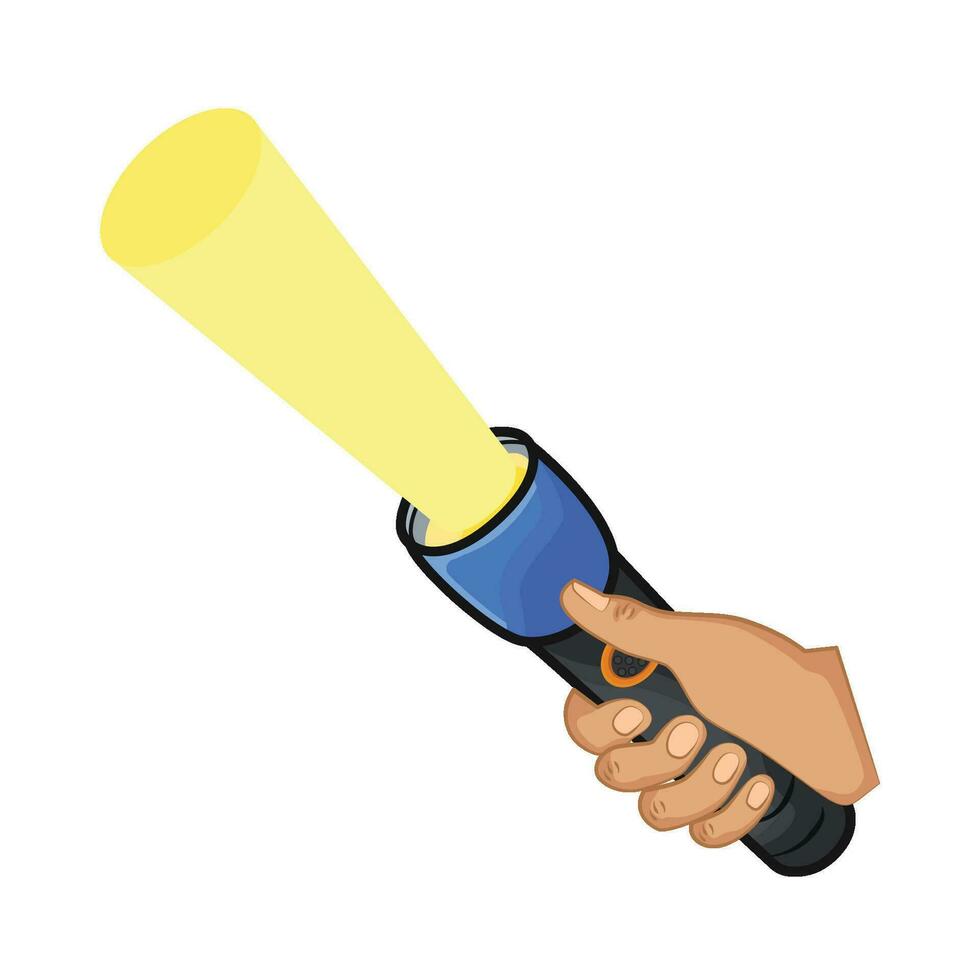illustration of flashlight vector