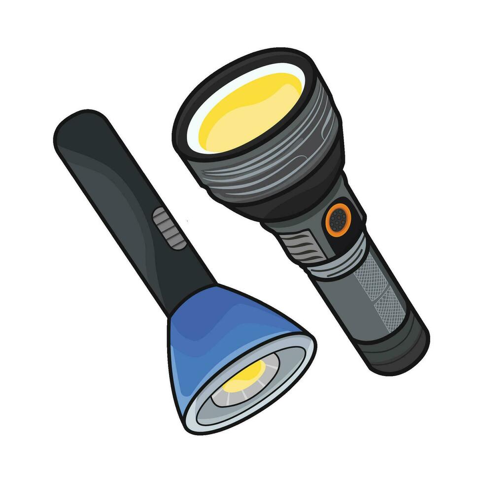 illustration of flashlight vector