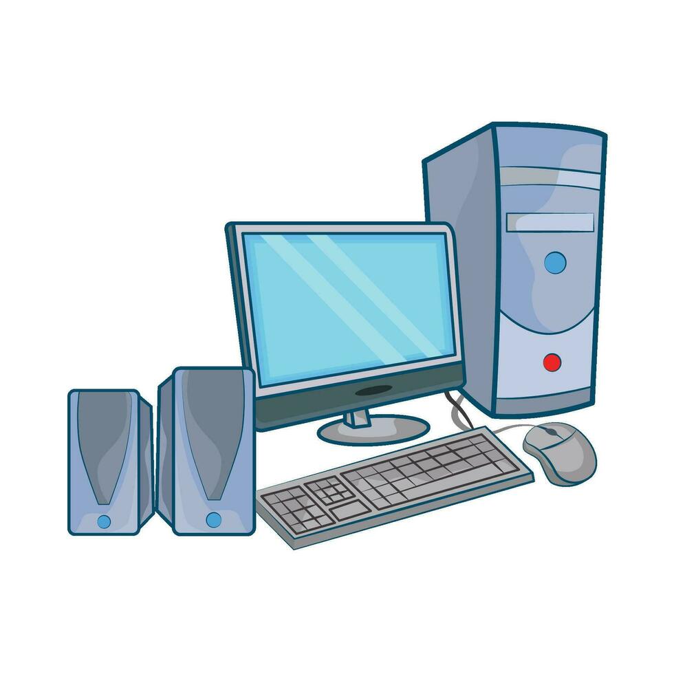 escritorio computadora ilustración vector