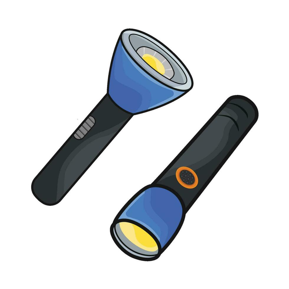 illustration of flashlight vector