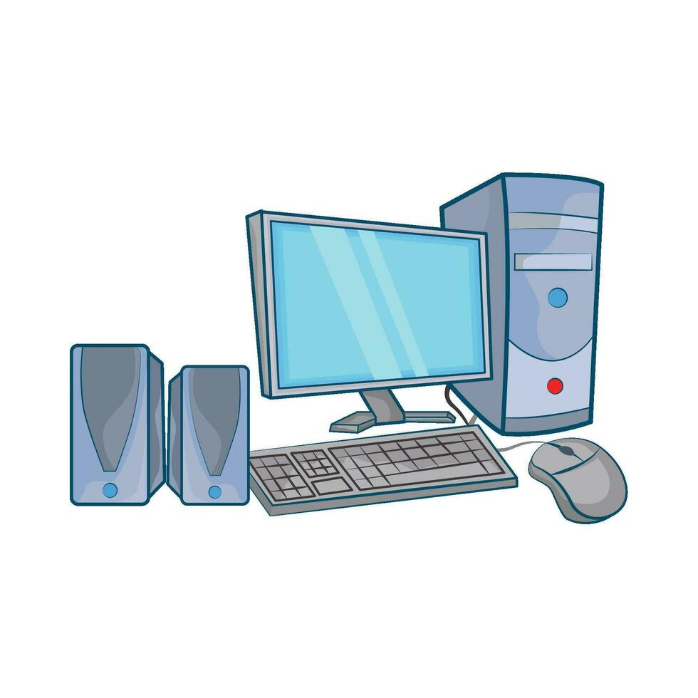 computadora conjunto ilustración vector