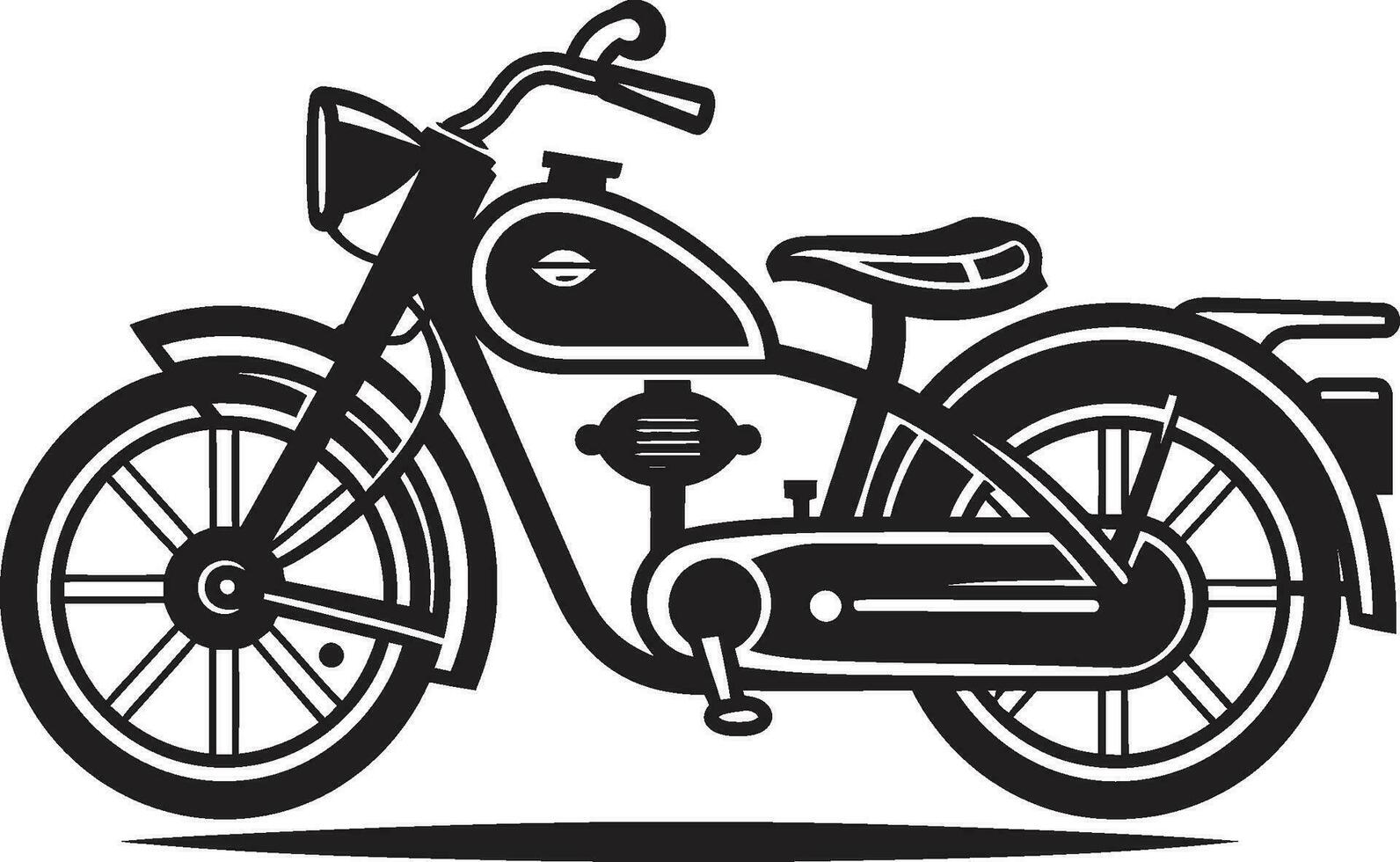 Nostalgia Ride Classic Bike Symbolism Historical Highway Vintage Bike Mark vector