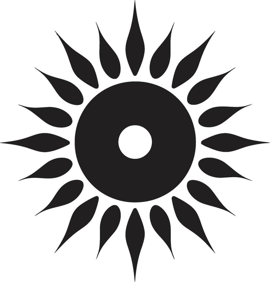 Solar Signet Sun Emblem Design Glowing Glory Sun Symbol vector