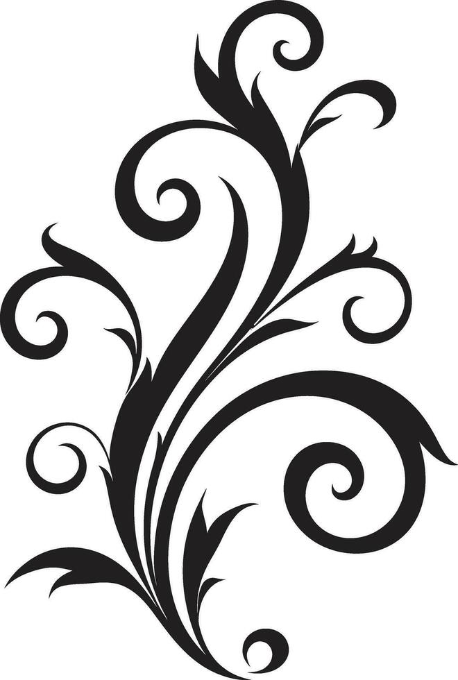 Timeless Elegance Swirl Vector Design Stylish Marriage Knot Black Emblem