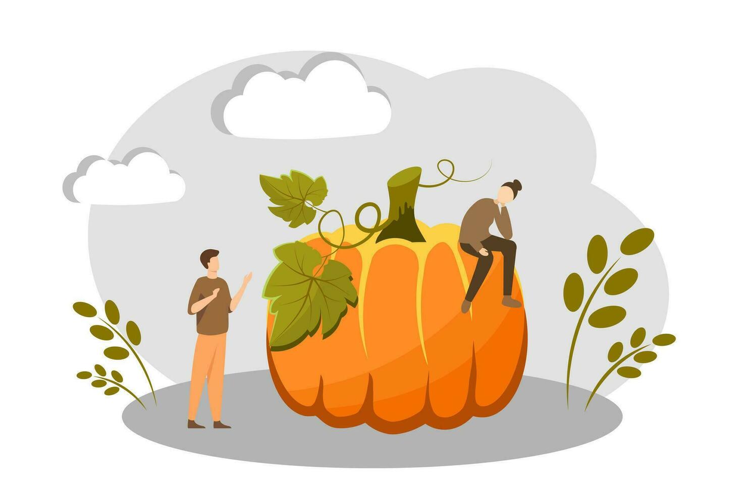Love date. Pumpkin. Autumn vector