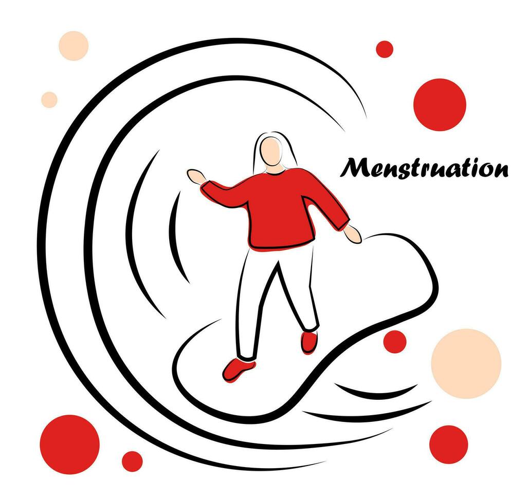 menstruación. De las mujeres empaquetadura vector