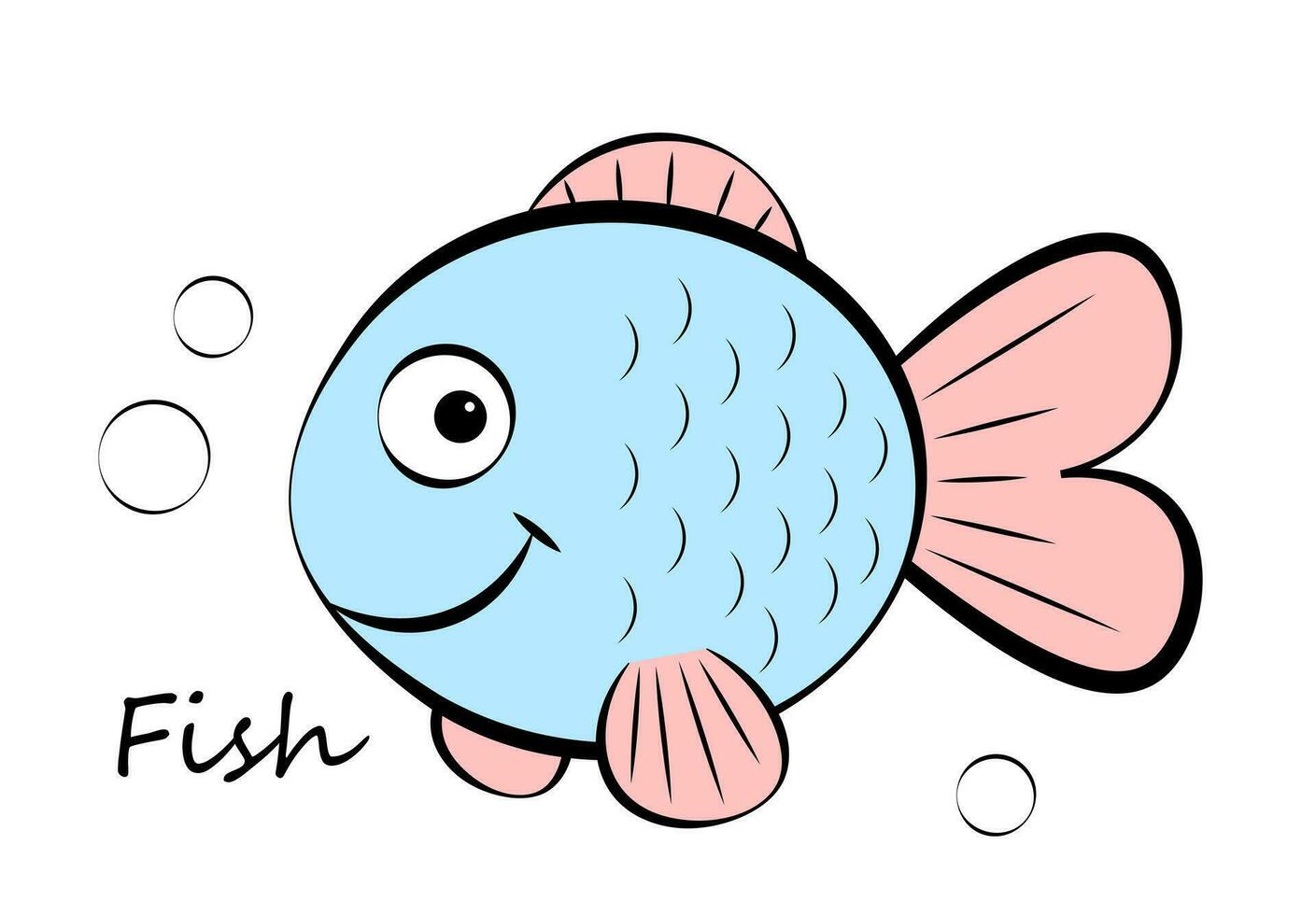 Fish on a white background vector