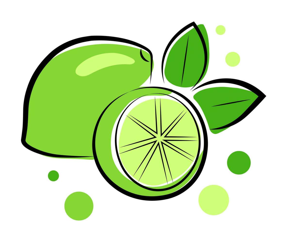 limones sobre un fondo blanco. vector