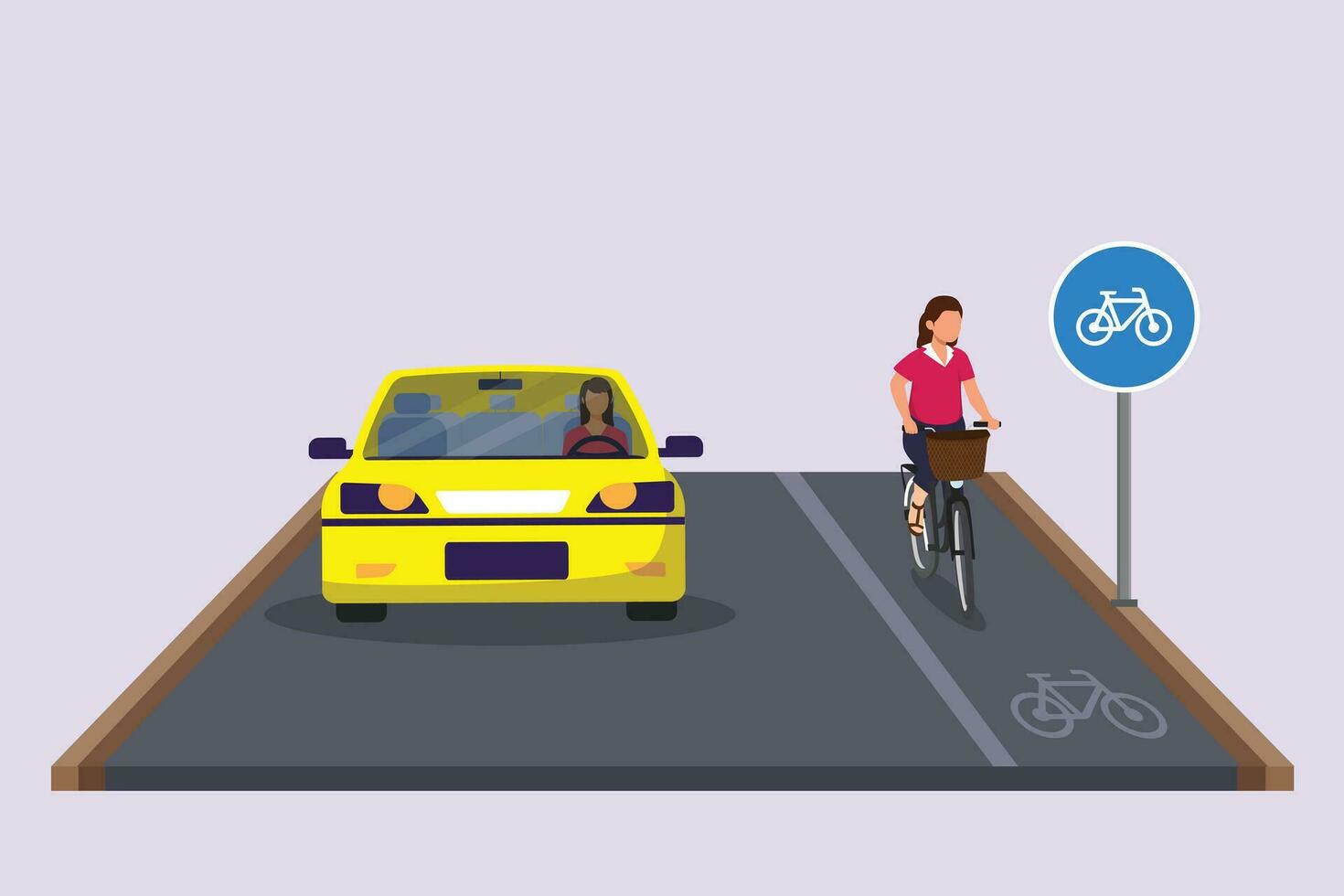 Safety and transport concept. Colored flat vector illustration isolated.