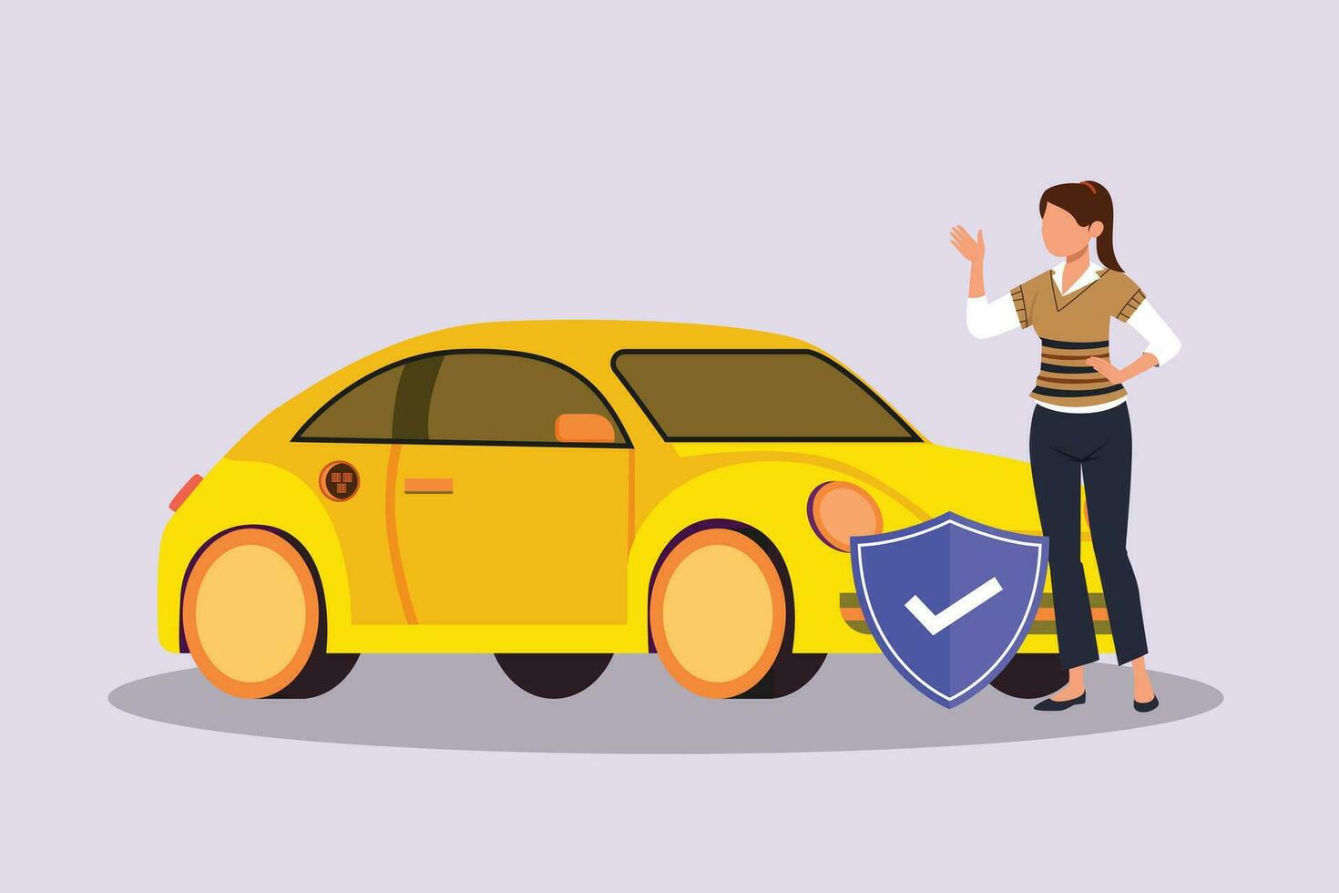 Safety and transport concept. Colored flat vector illustration isolated.
