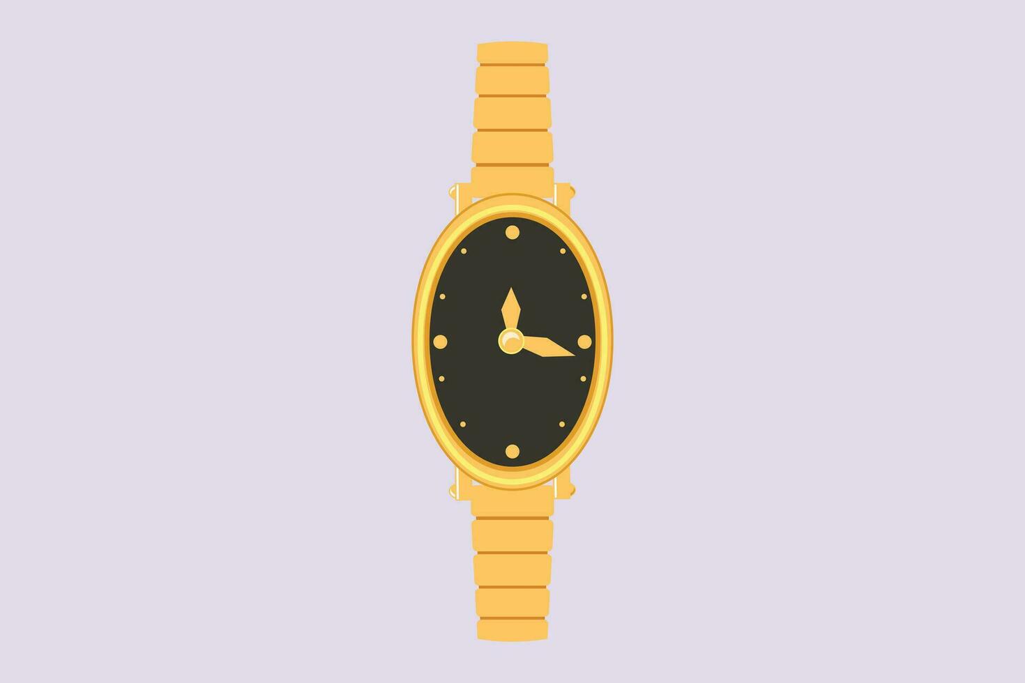 Women's watch concept. Colored flat vector illustration isolated.