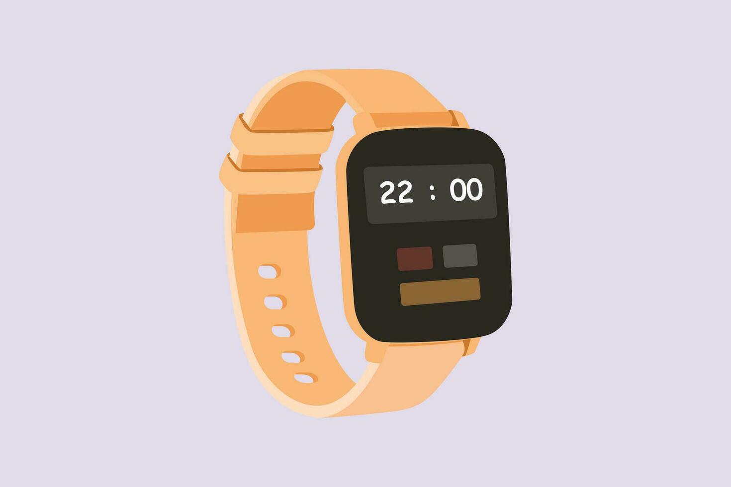 Women's watch concept. Colored flat vector illustration isolated.