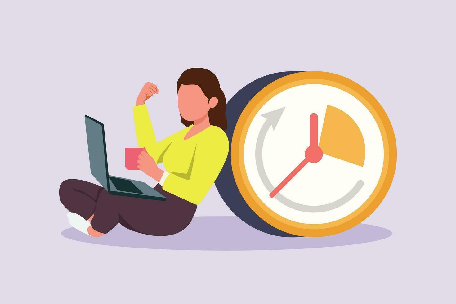 Business performance analysis, benchmark metrics audit concept. Colored flat vector illustration.