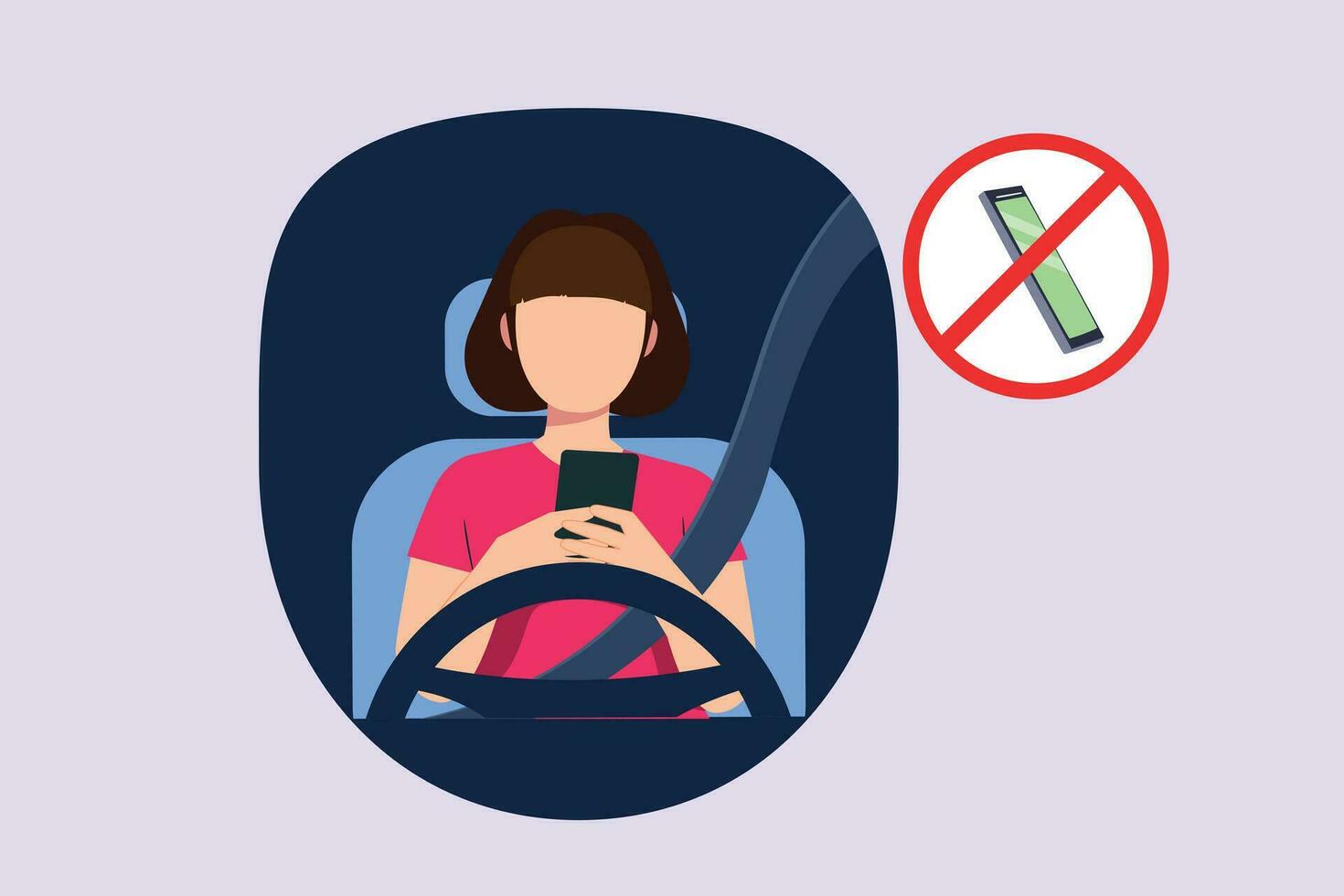 Safety and transport concept. Colored flat vector illustration isolated.