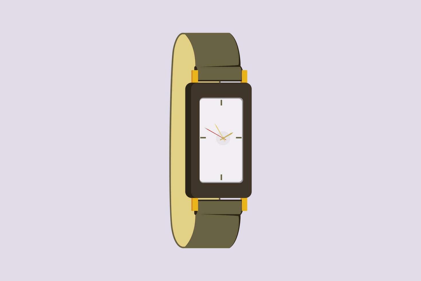 Women's watch concept. Colored flat vector illustration isolated.