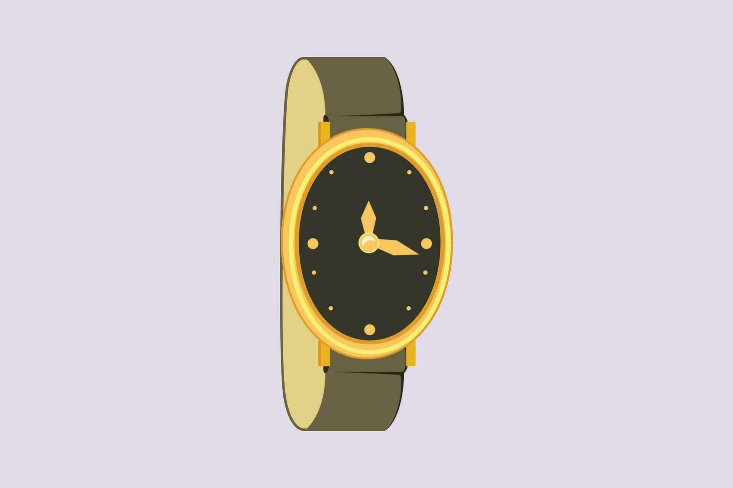 Women's watch concept. Colored flat vector illustration isolated.