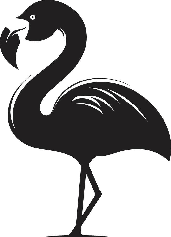 Fluid Grace Flamingo Logo in Vector Form Avian Opulence Vector Flamingo Icon