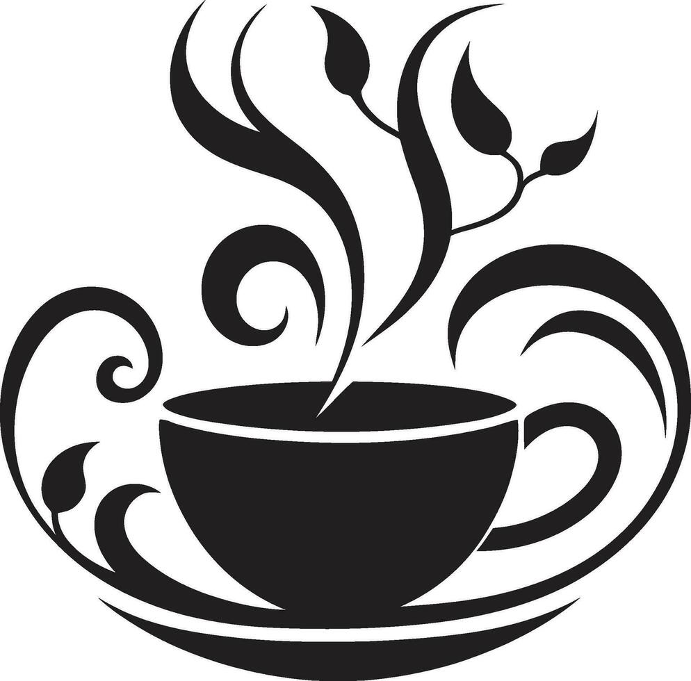 BrewMark Sleek Vector Coffee Cup Emblem JavaGraffix Elegant Coffee Cup Vector Logo