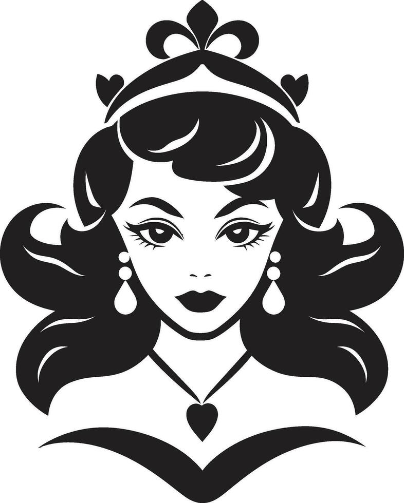 Noble Tiara Unveiled Logo Design Emblem Regal Heiress Illuminated Iconic Logo Design vector