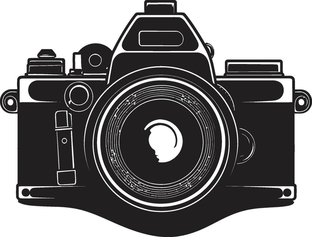 CaptureGraffix Artistic Vector Camera Symbol FocusAura Sleek Vectorized Camera Design