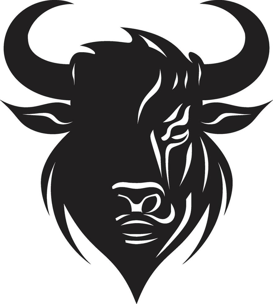 RampantRage Precision Vector Bull Head Logo HornCraft Artistic Bull Head Symbol