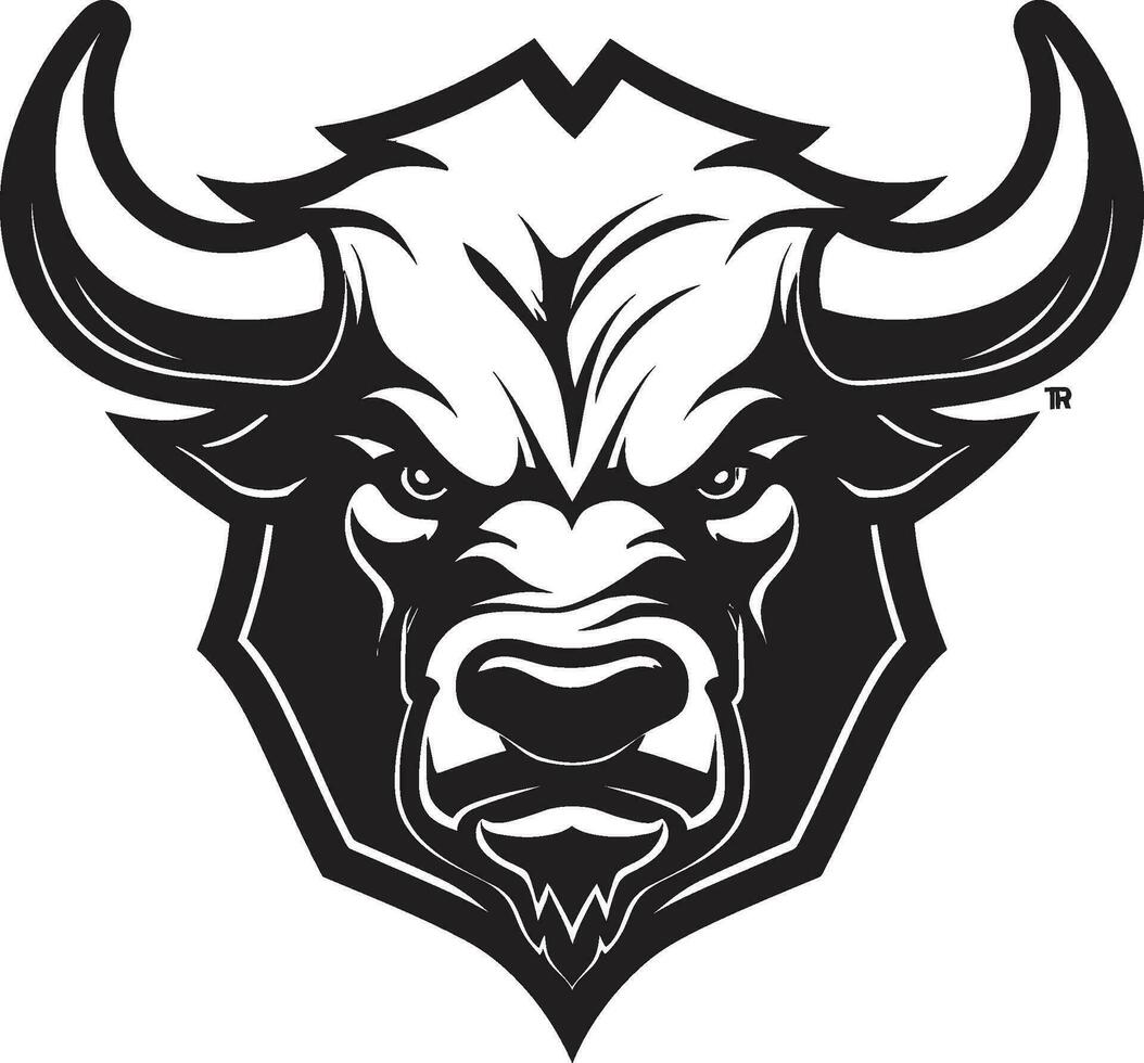 ChargeAura Sleek Bull Icon RampantRage Elegant Vector Bull Emblem