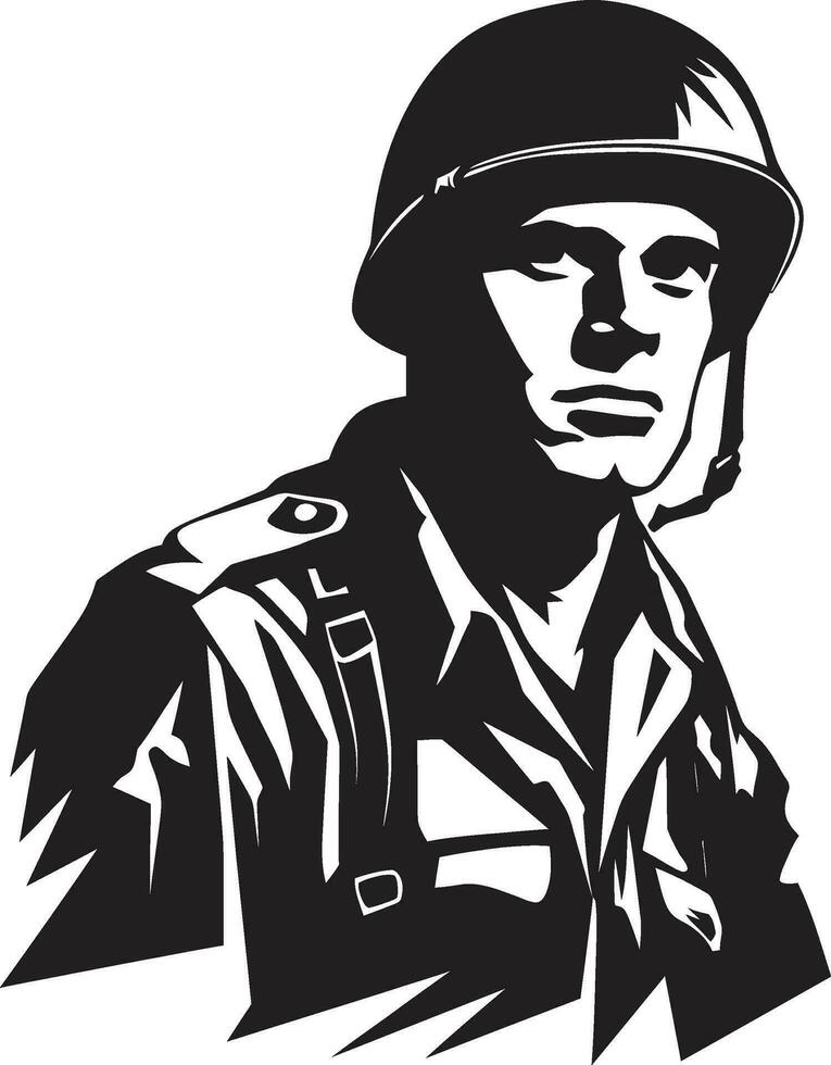 infantería imagen heroico perfil defensores emblema soldados impresión vector