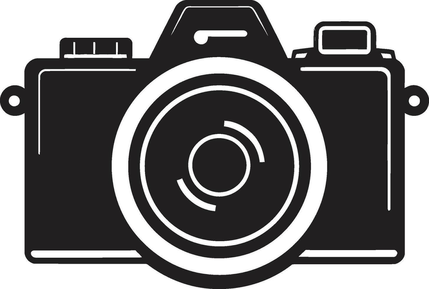 LensCraft Sleek Vectorized Camera Design ShutterMark Artistic Vector Camera Icon