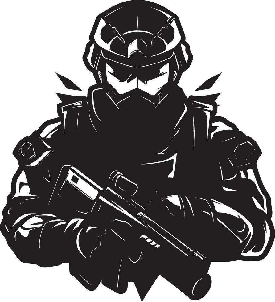 Brave Guardian Soldier Man Icon Emblem Defenders Fortitude Vector Logo Icon