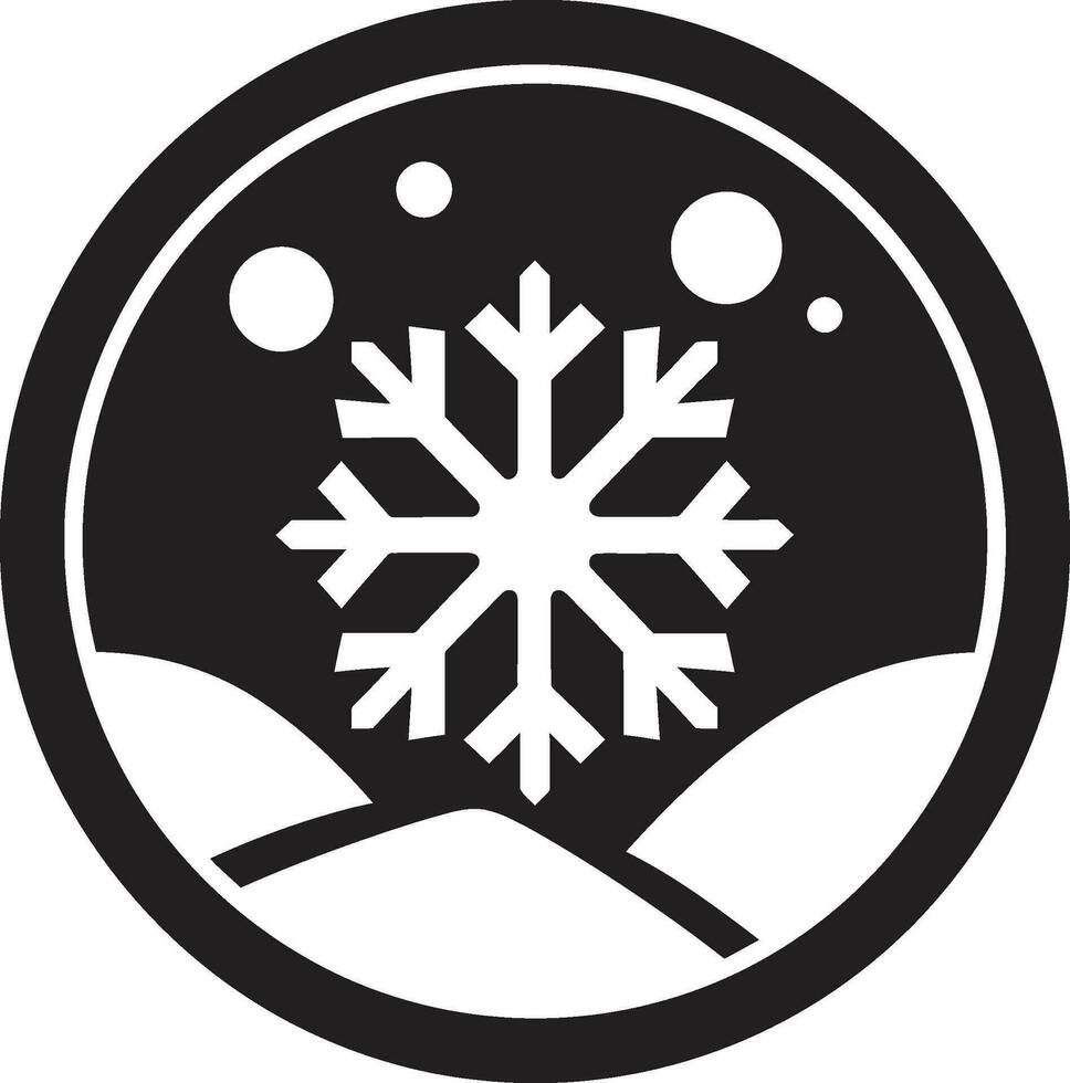 Snowflakes Grace Iconic Emblem Design Icy Intricacies Logo Vector Icon