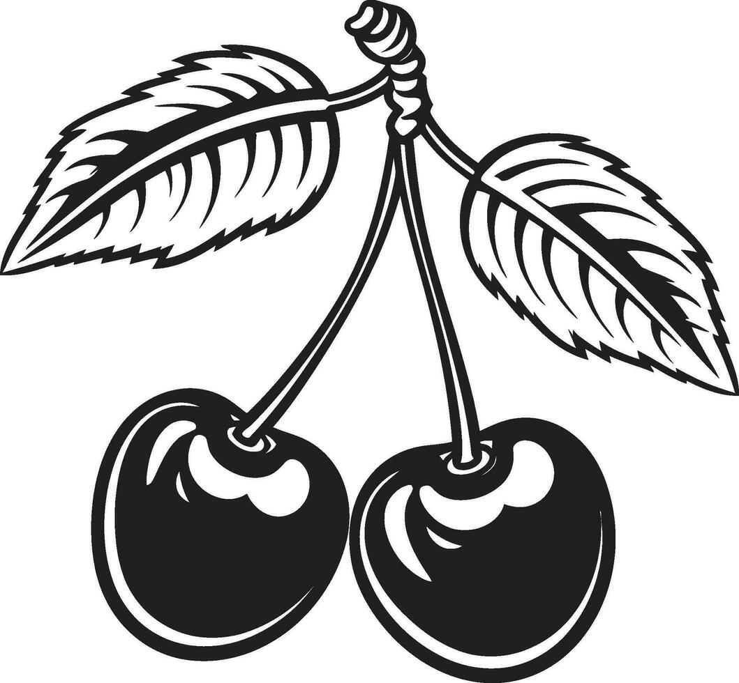 resplandor de frutos rojos pulcro vector Cereza icono berrybloomgraffix elegante Cereza emblema