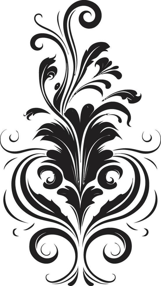 Elegance in Bloom Vector Logo Design Artistic Decorative Flourish Logo Icon