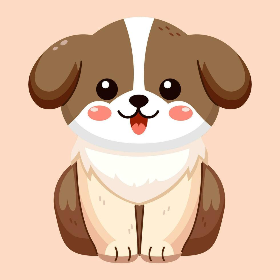 Cute brown dog vector