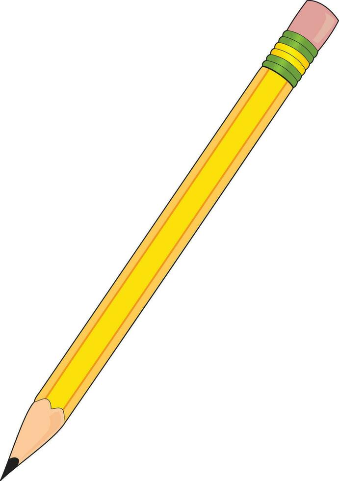 A yellow pencil vector