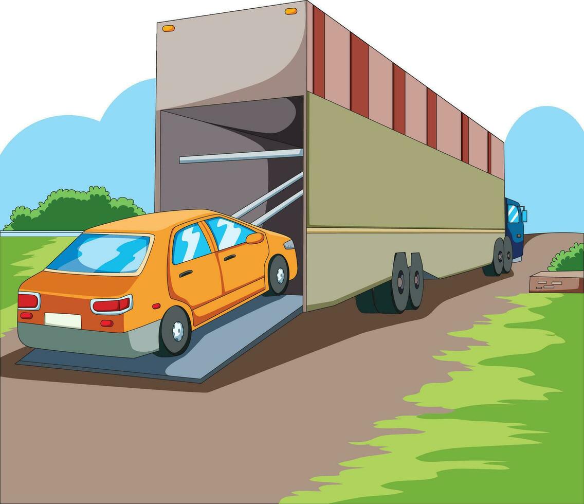 Overloading of car in a truck vector