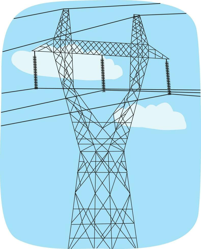 Transmission tower vector illustration