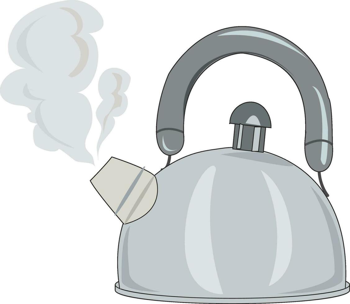 vector ilustración demostración vapor viniendo fuera desde un té tetera