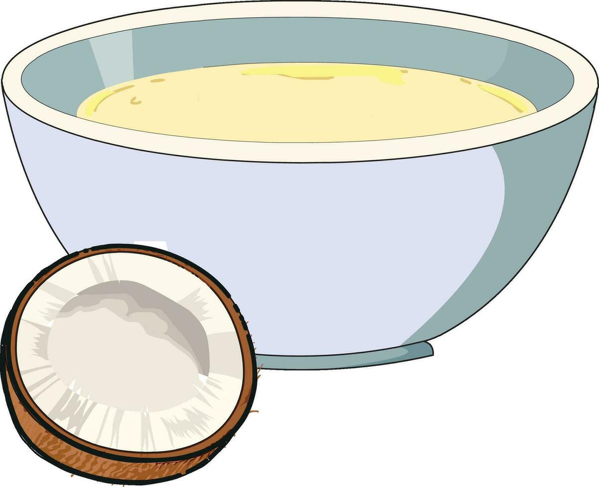 Coconut oil vector illustration