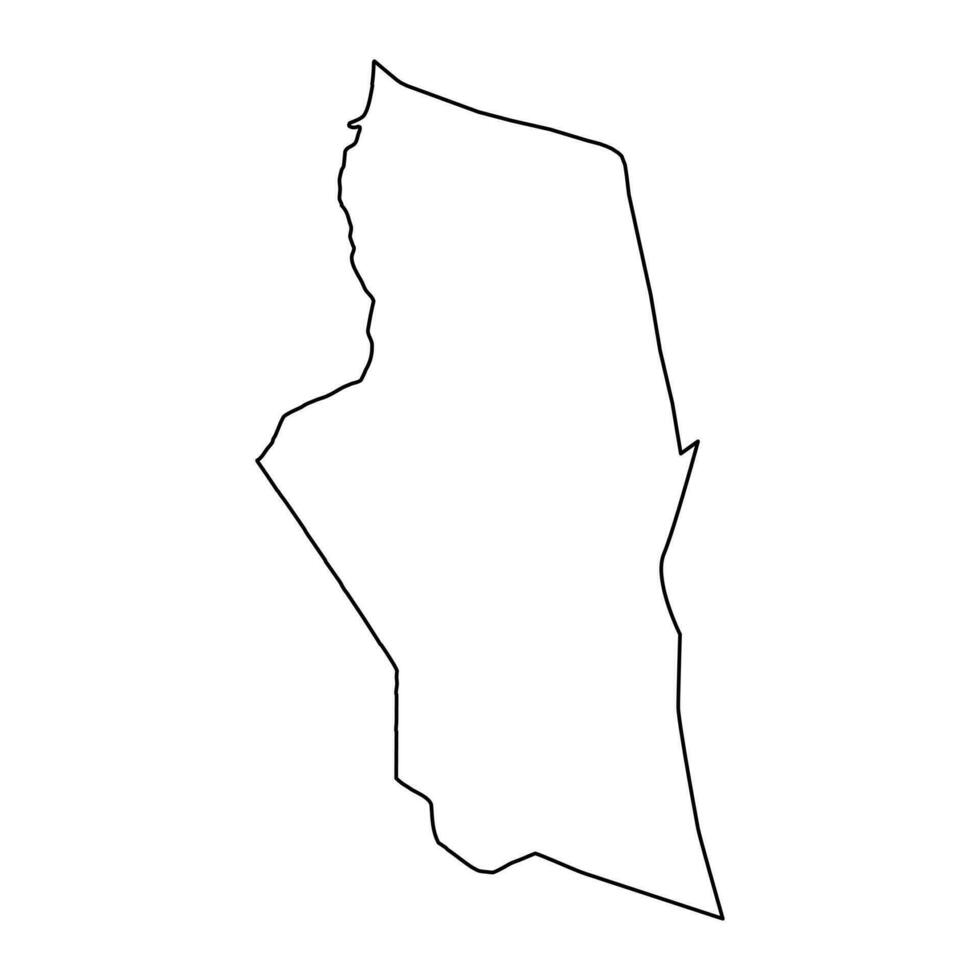 Ghat district map, administrative division of Libya. Vector illustration.