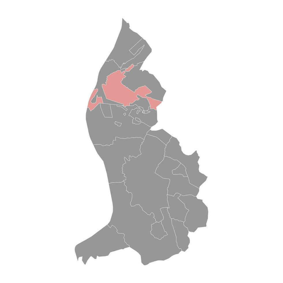 Eschen municipio mapa, administrativo división de Liechtenstein. vector ilustración.