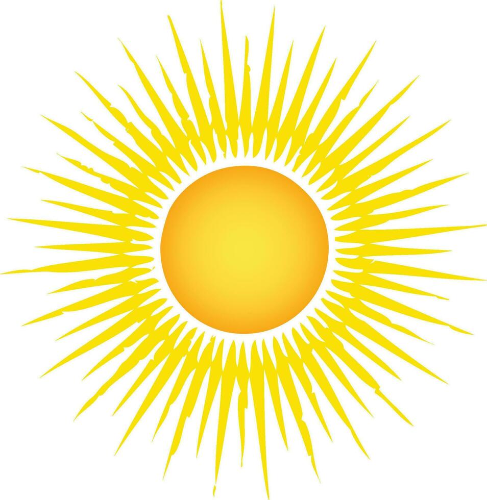 Brightly shining sun vector