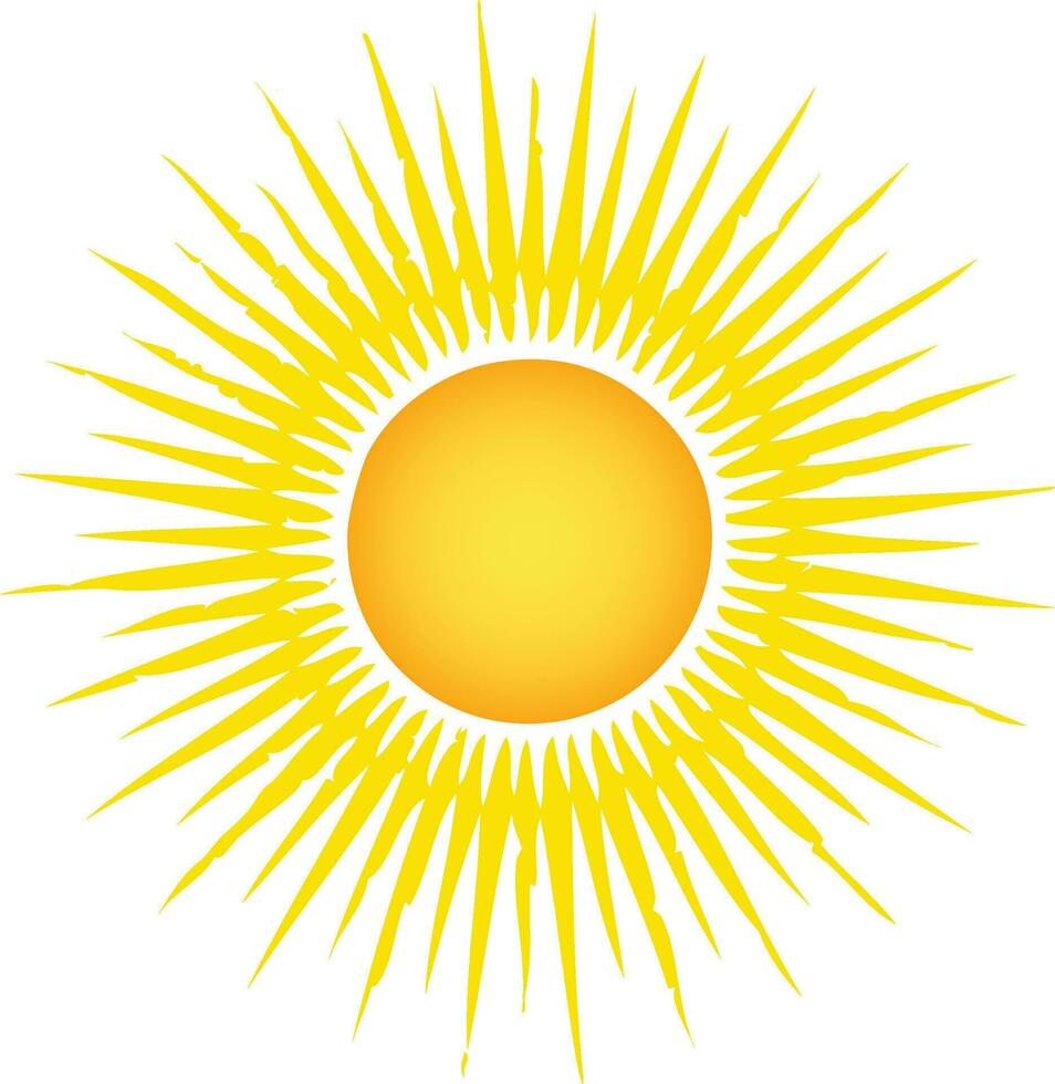 Brightly shining sun vector