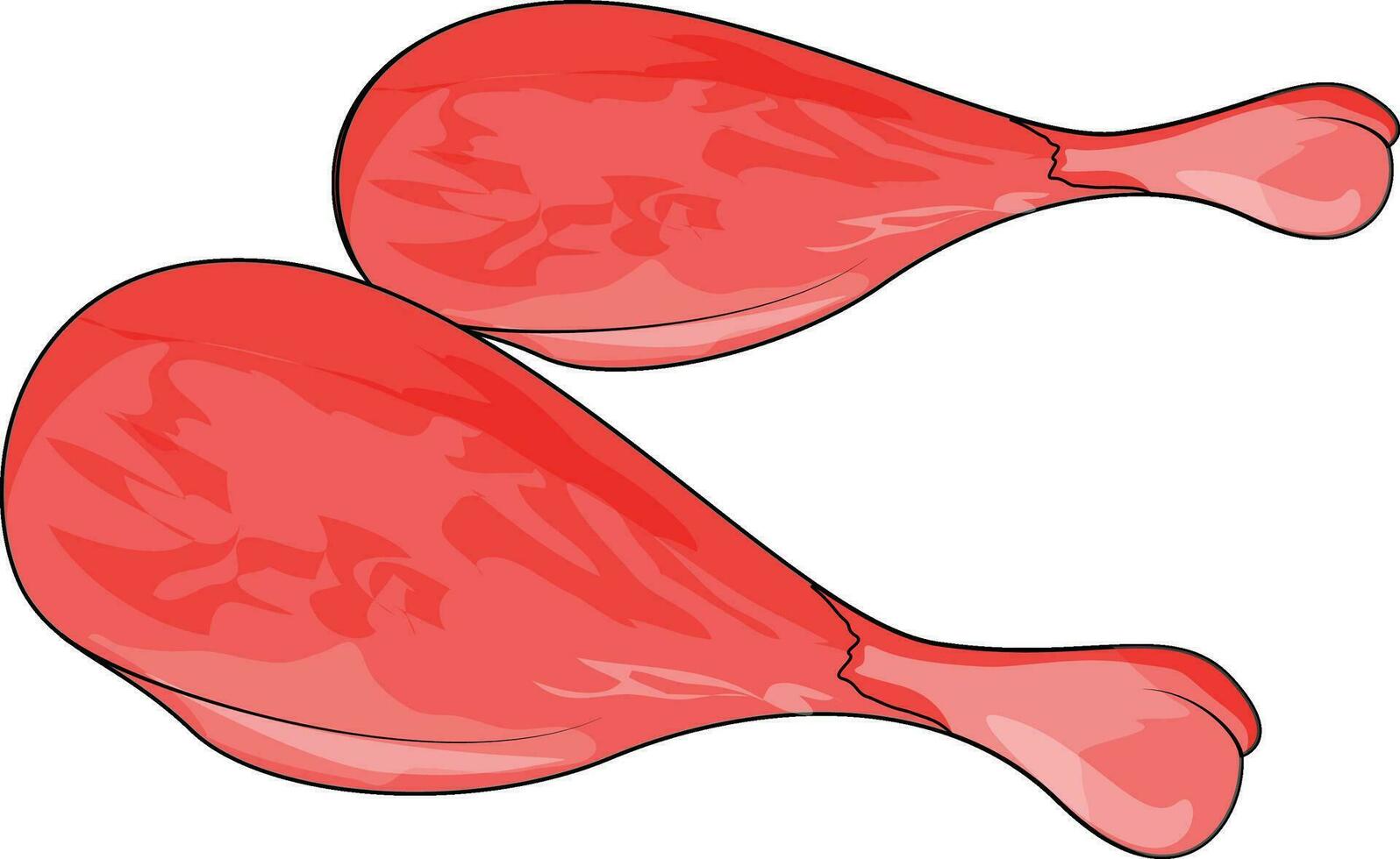 Two meat pieces vector