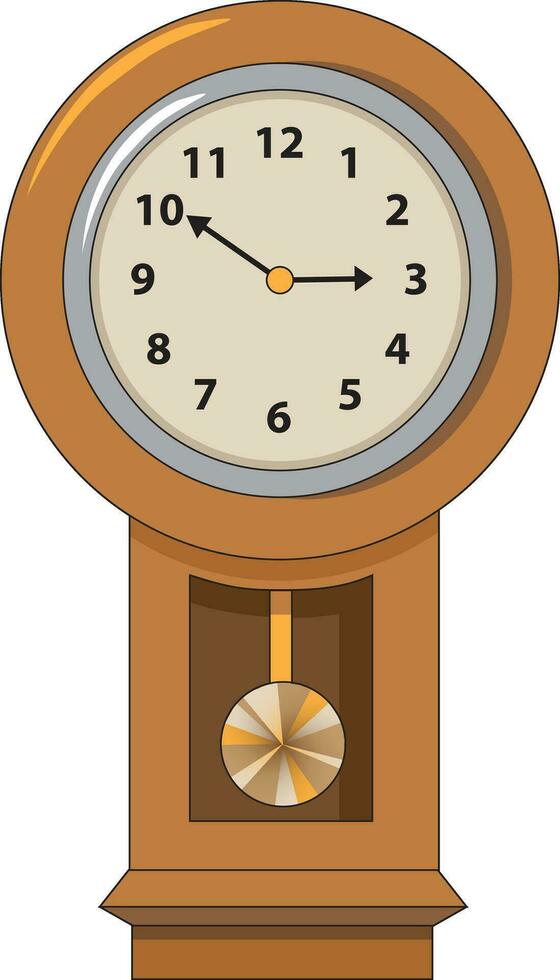 A pendulum clock vector
