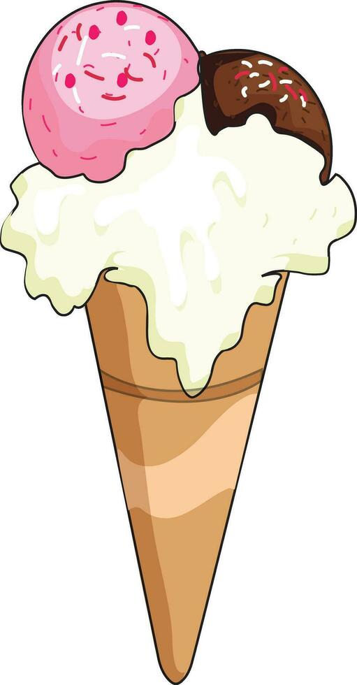 An ice cream cone vector