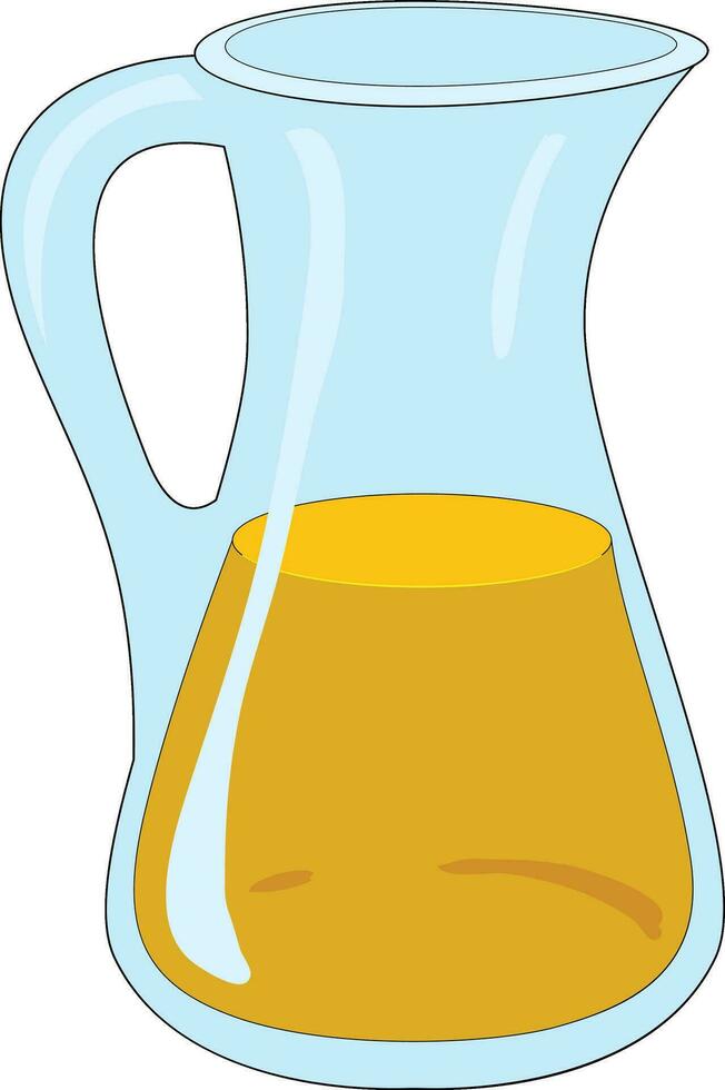 A jug filled with juice vector