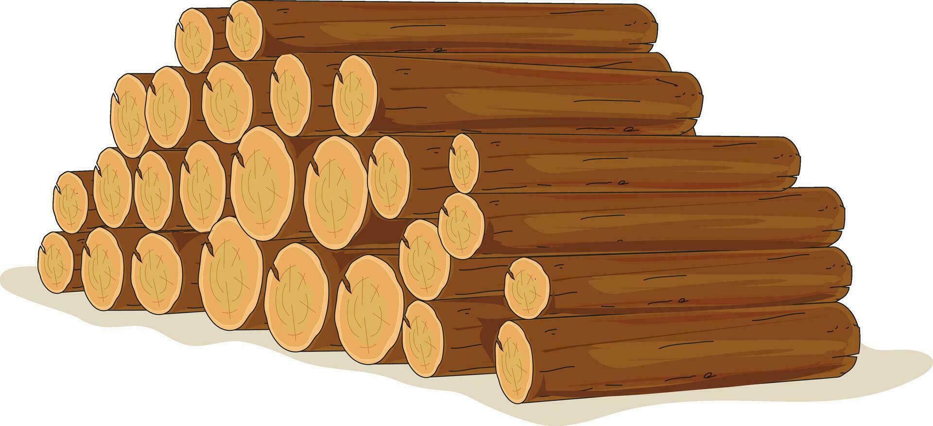 Wood logs vector illustration